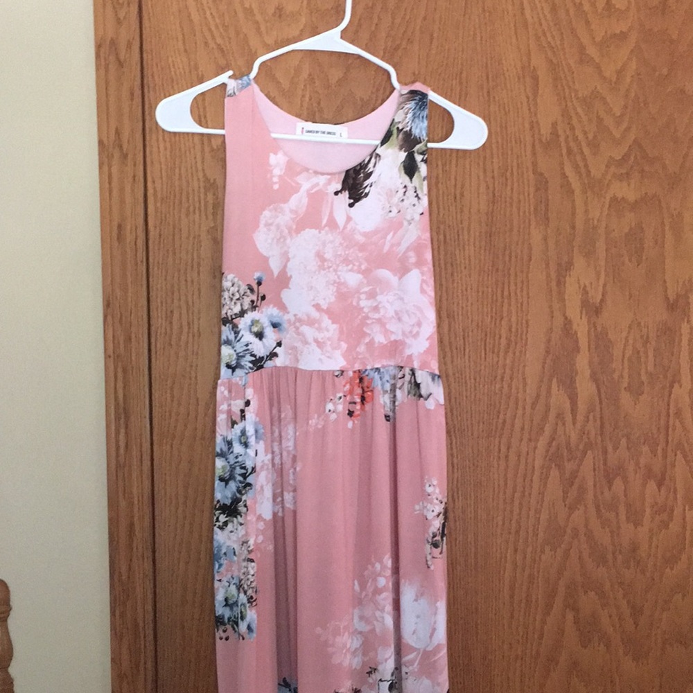 Floral pink dress from Saved by the Dress